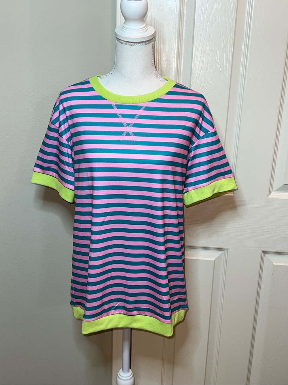 Amazon Striped Short Sleeve Top